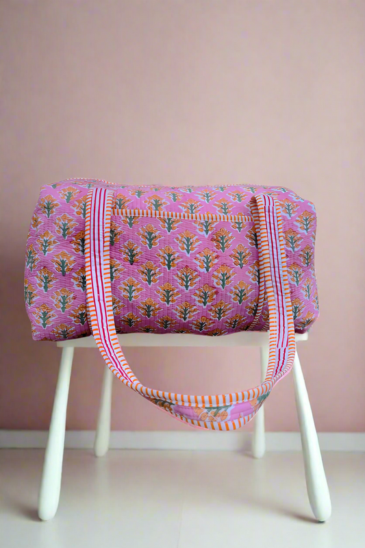 SC - 7/30 - Evelyn Pink Print Duffle Bag