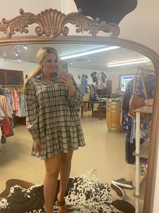 Plaid Baby Doll Dress