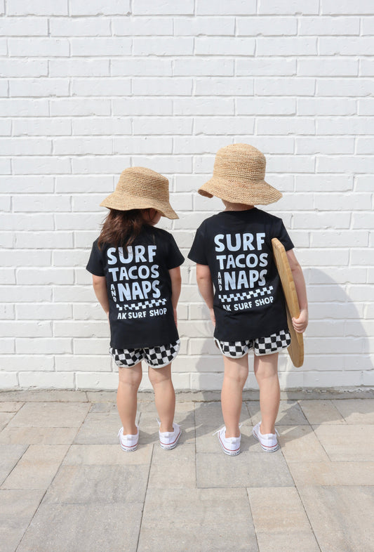 Tacos + Naps BLK-Graphic Bamboo Tee