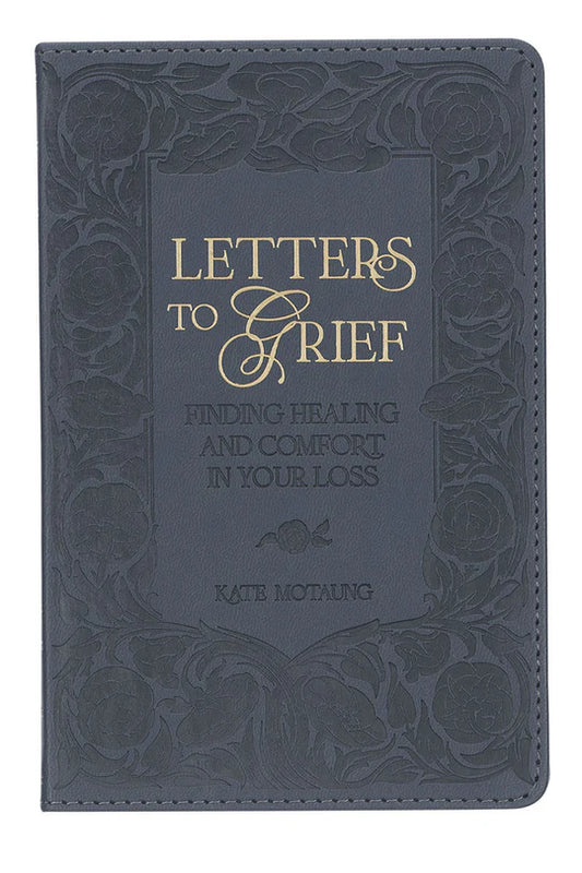 Letters To Grief Gray Faux Leather Book