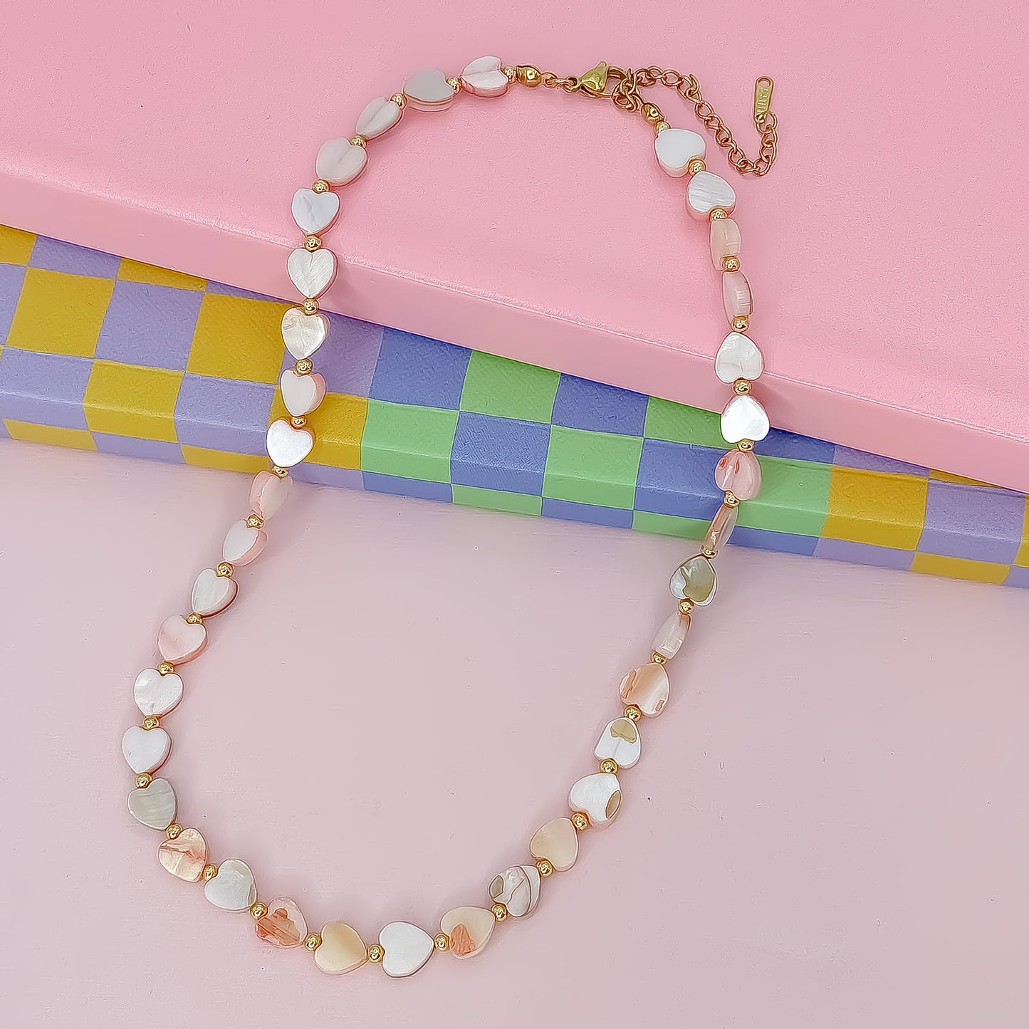 Multi Heart Stone Necklaces