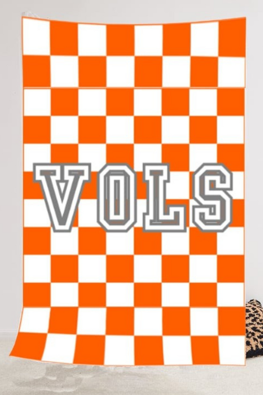 SC - Vols Checkerboard Luxury Blanket