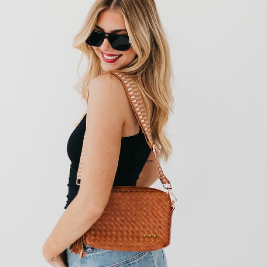 Woven Willow Camera Crossbody Bag