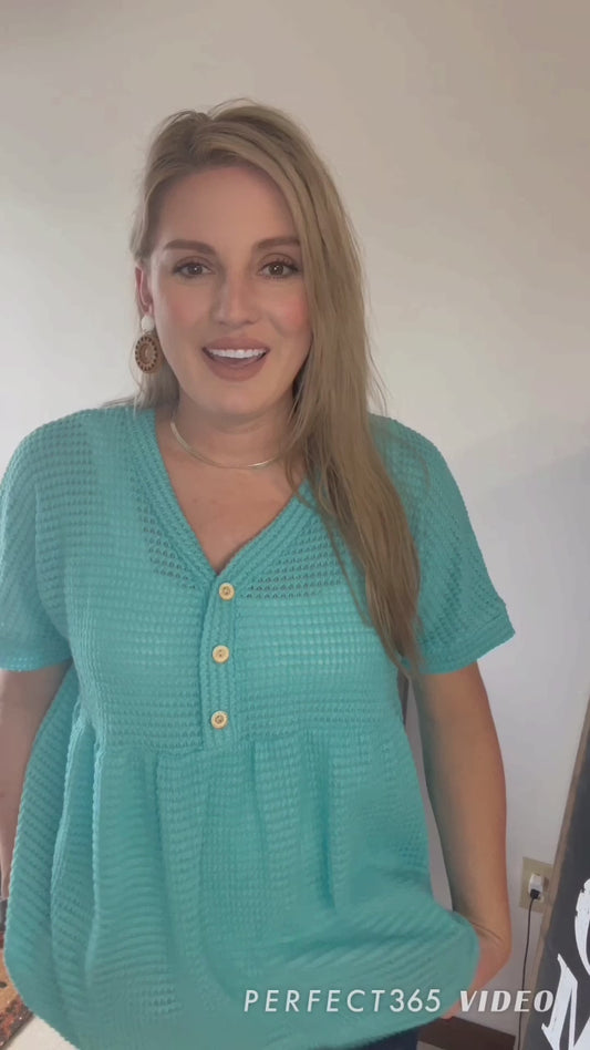Waffle Tunic Top