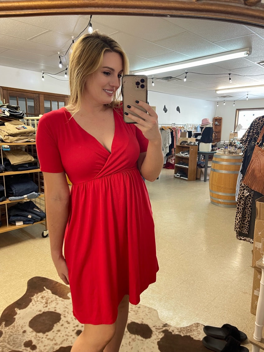 Buttery Soft Red Dress Boutique 276