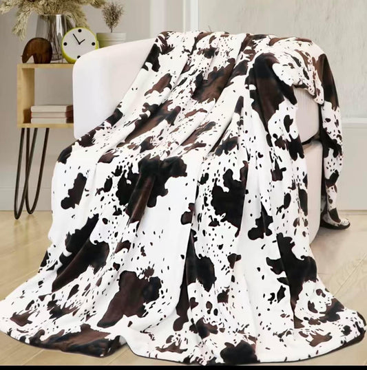 Cow Print Plush Blanket Boutique 276