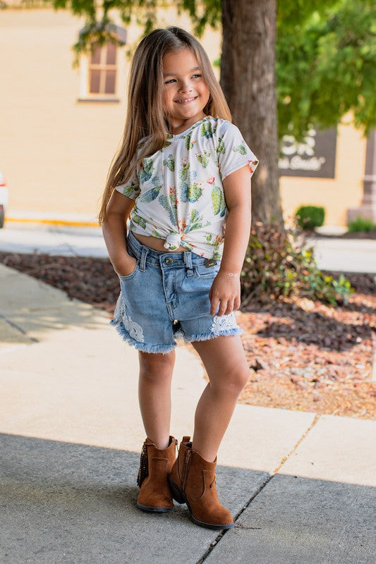Kids Light Wash Denim Shorts Boutique 276