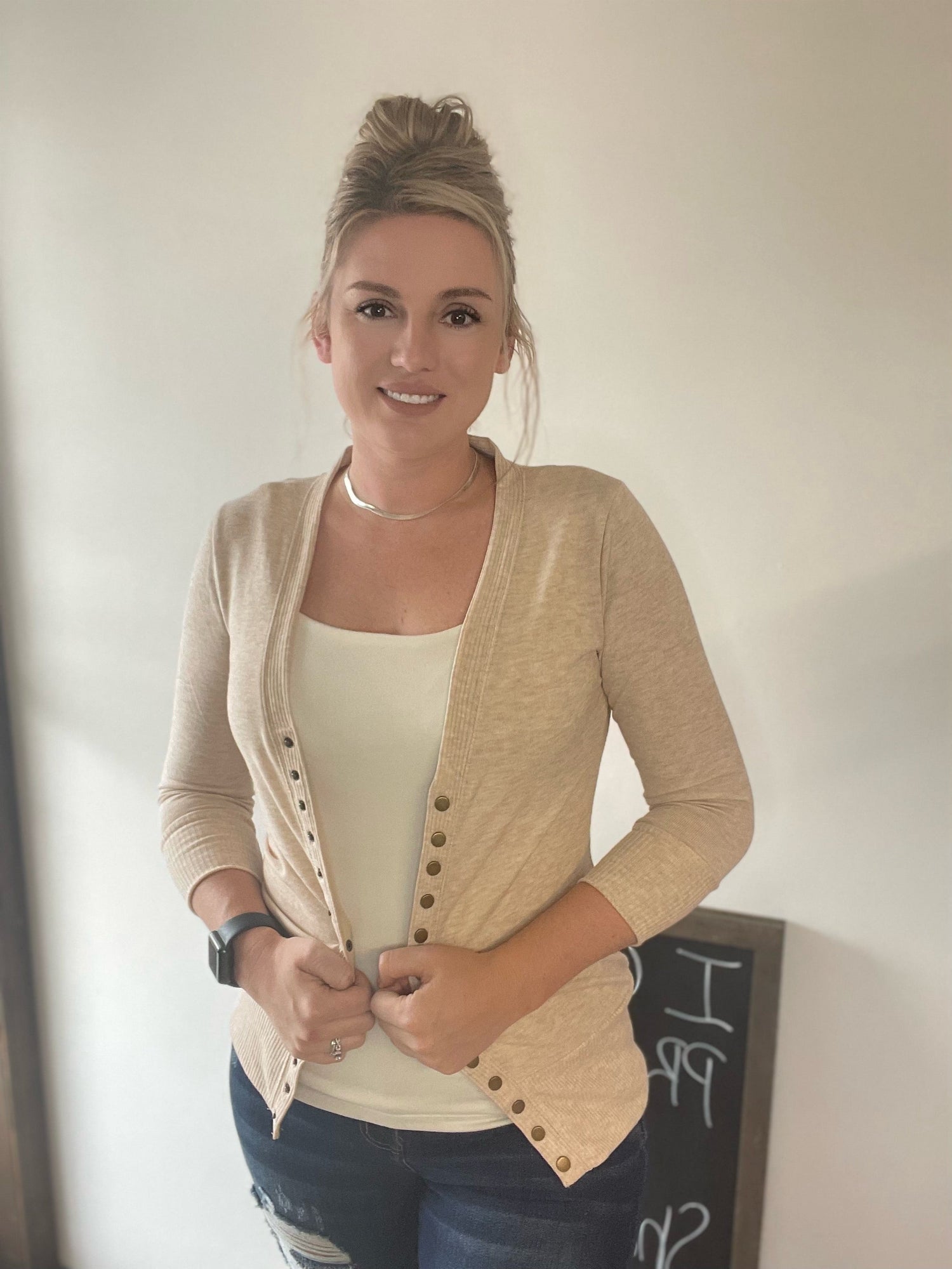 Snap button cardigan Boutique 276