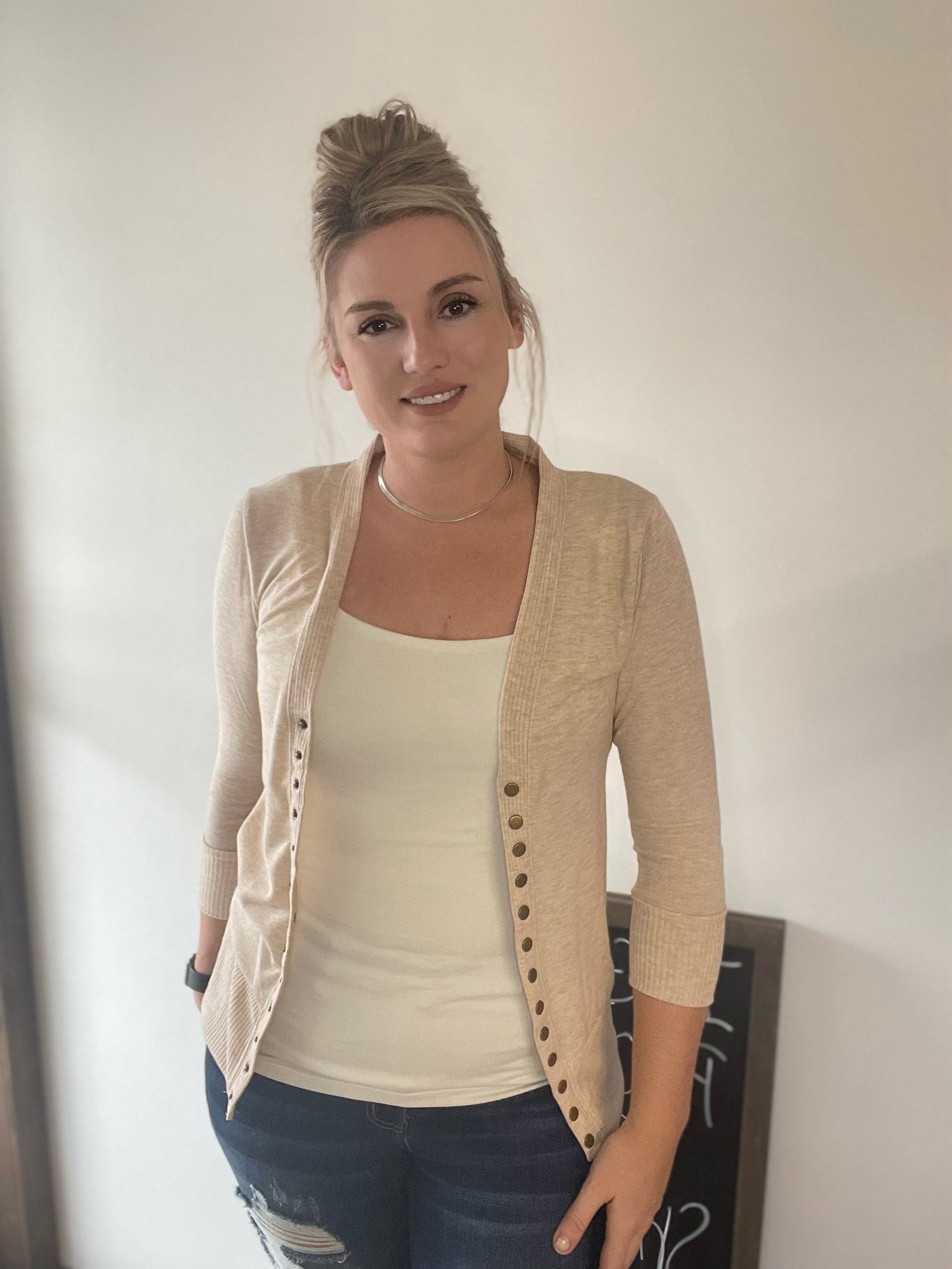 Snap button cardigan Boutique 276