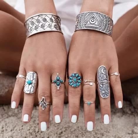 Turquoise Ring Set Boutique 276