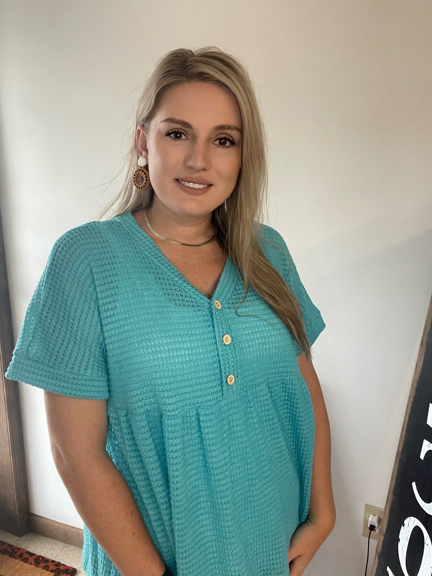 Waffle Tunic Top Boutique 276