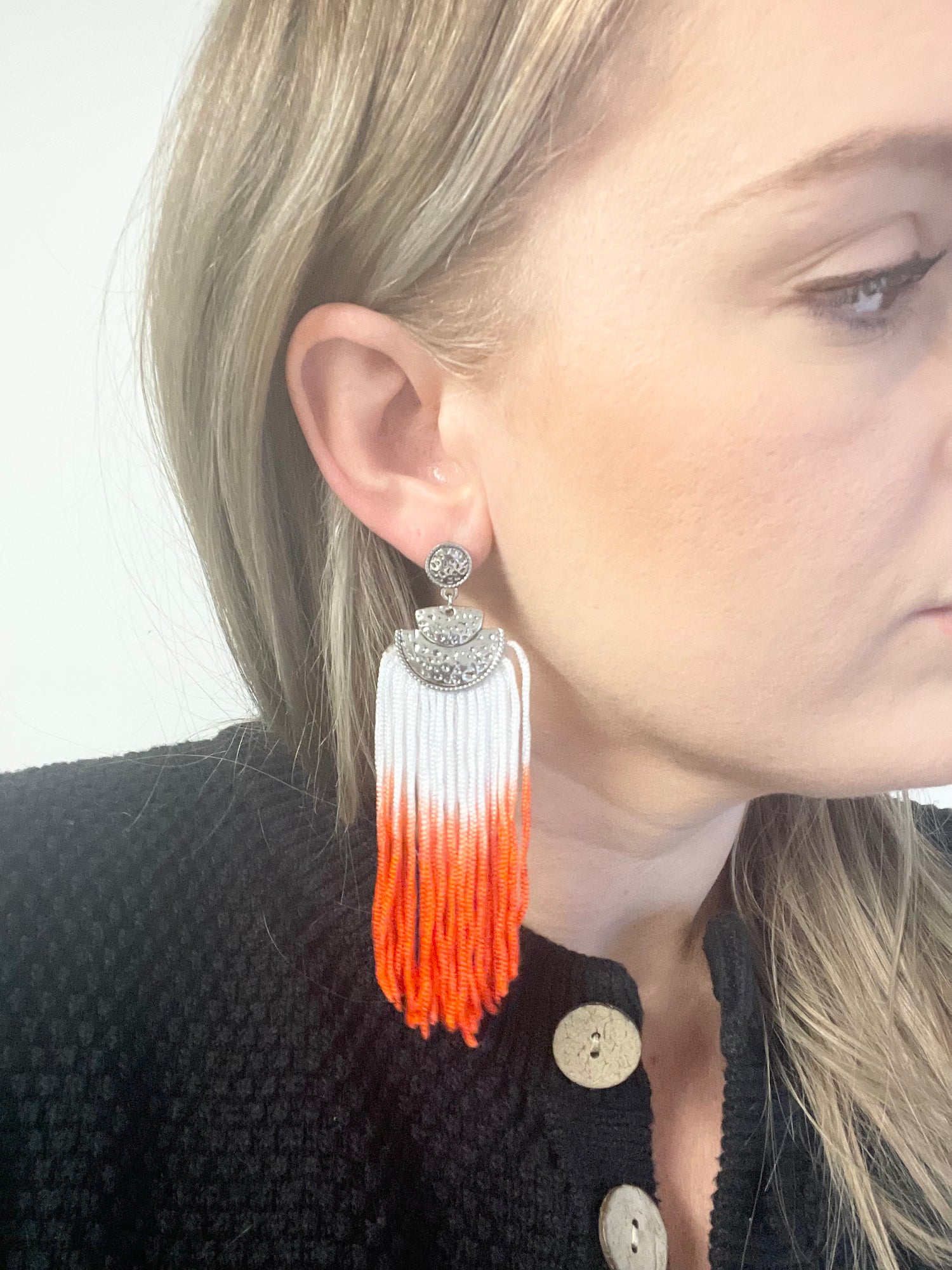 Orange Ombre Earrings - Boutique 276