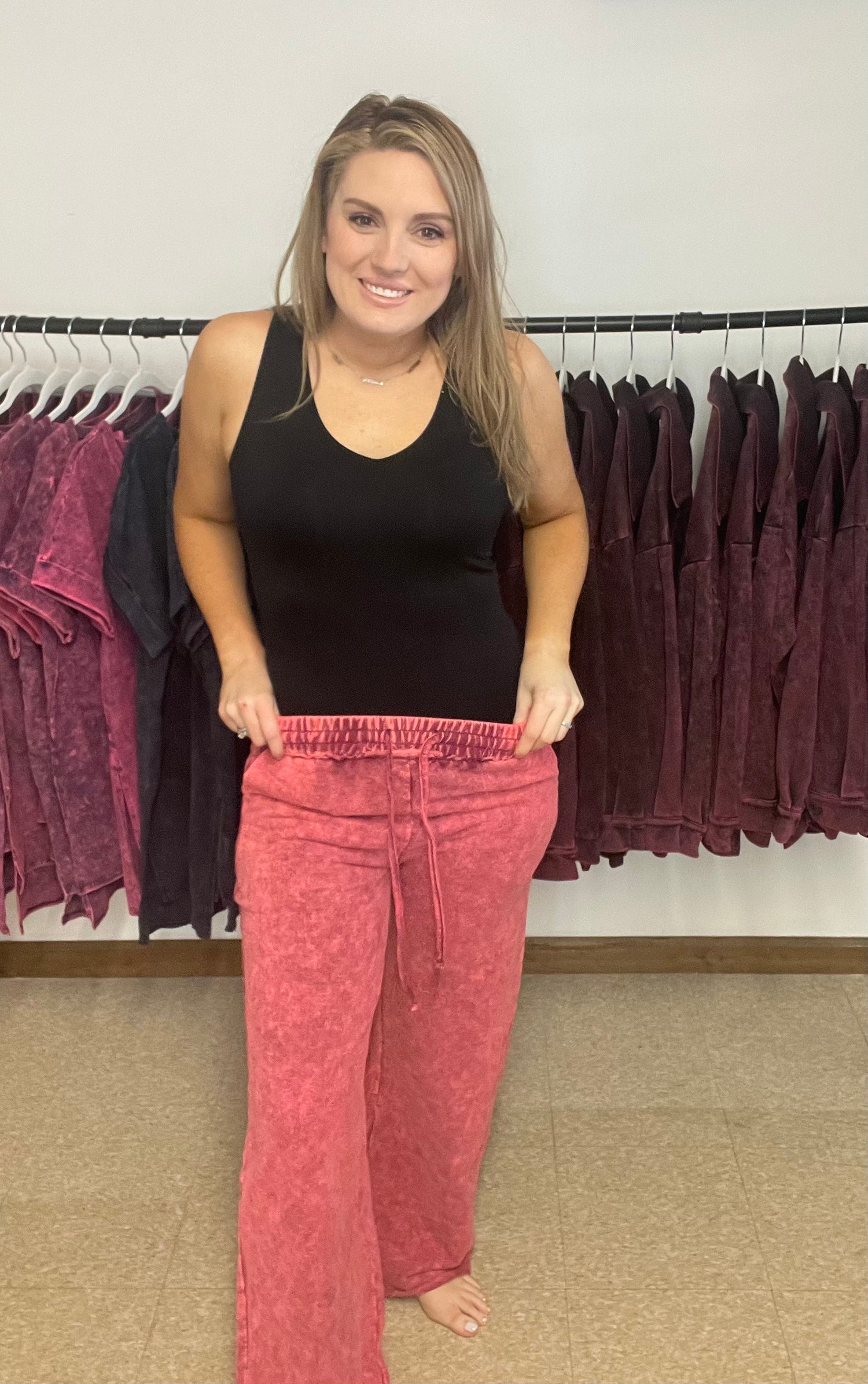 French Terry Mineral Wash Joggers - Boutique 276