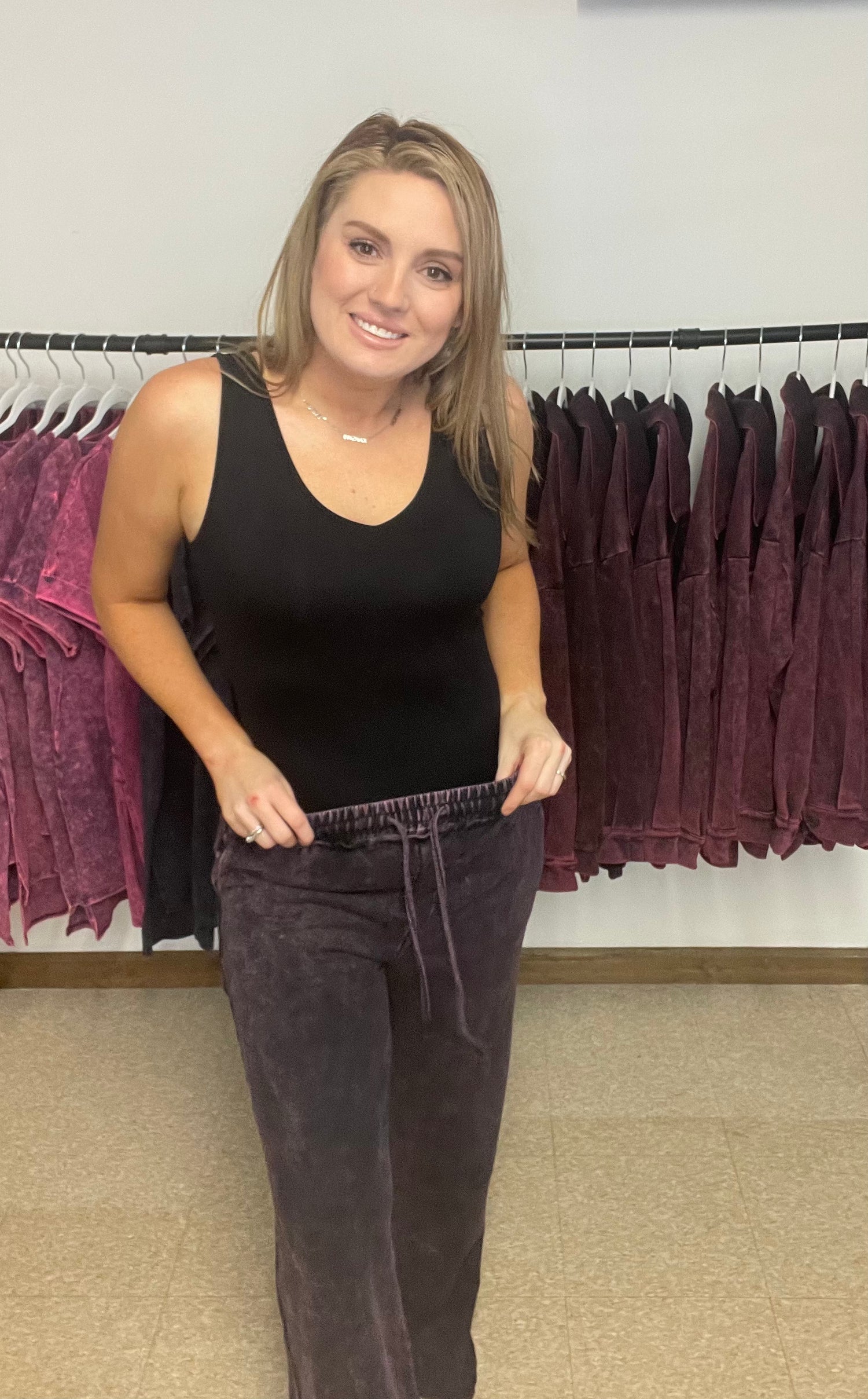 French Terry Mineral Wash Joggers - Boutique 276