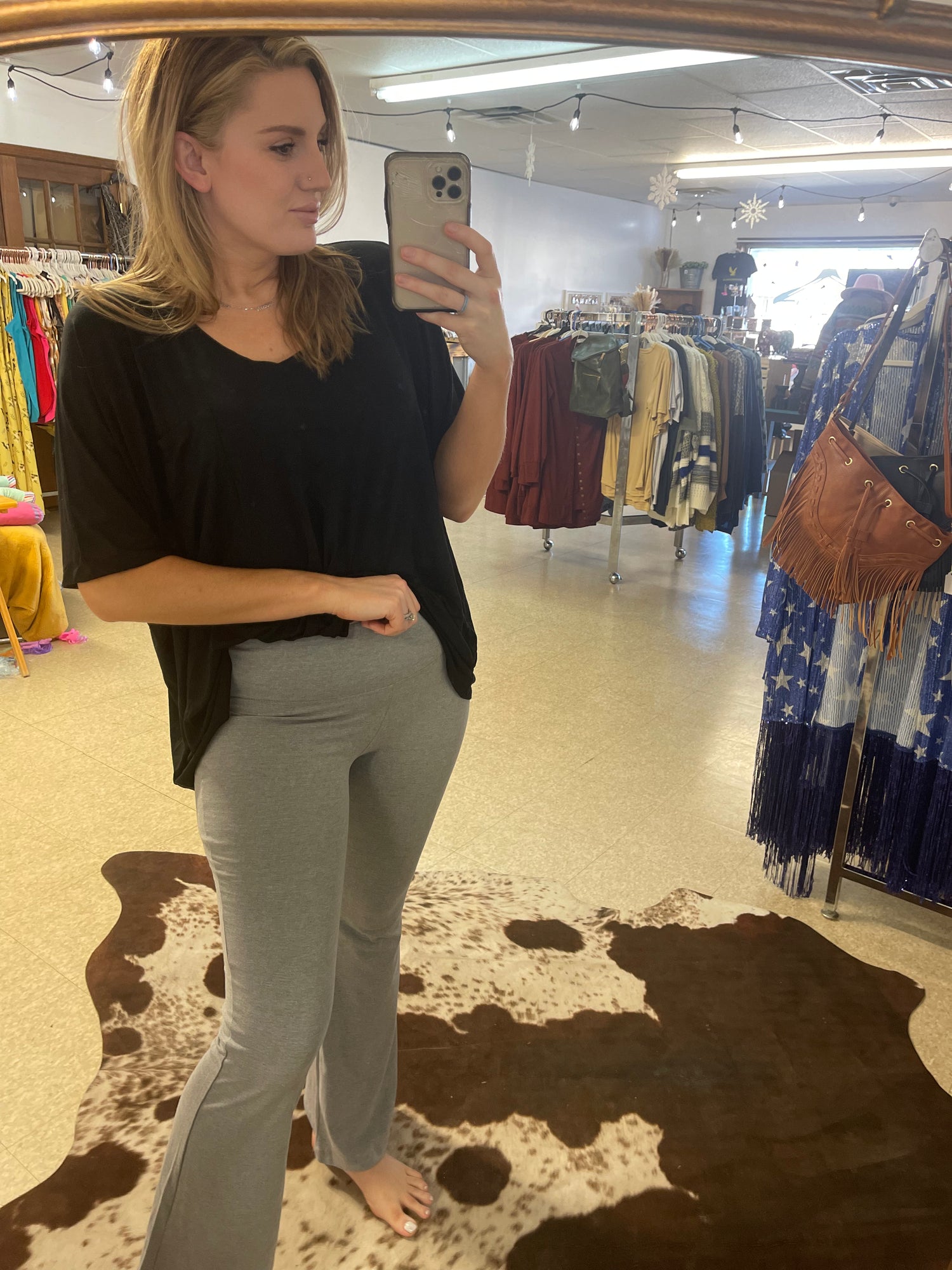 Oversized Black Pocket Top - Boutique 276