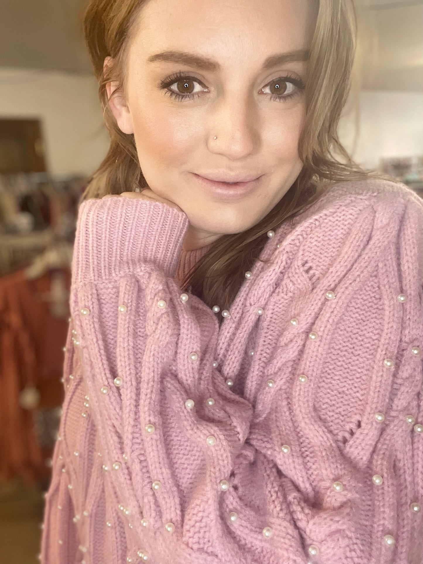 Pink Pear Sweater