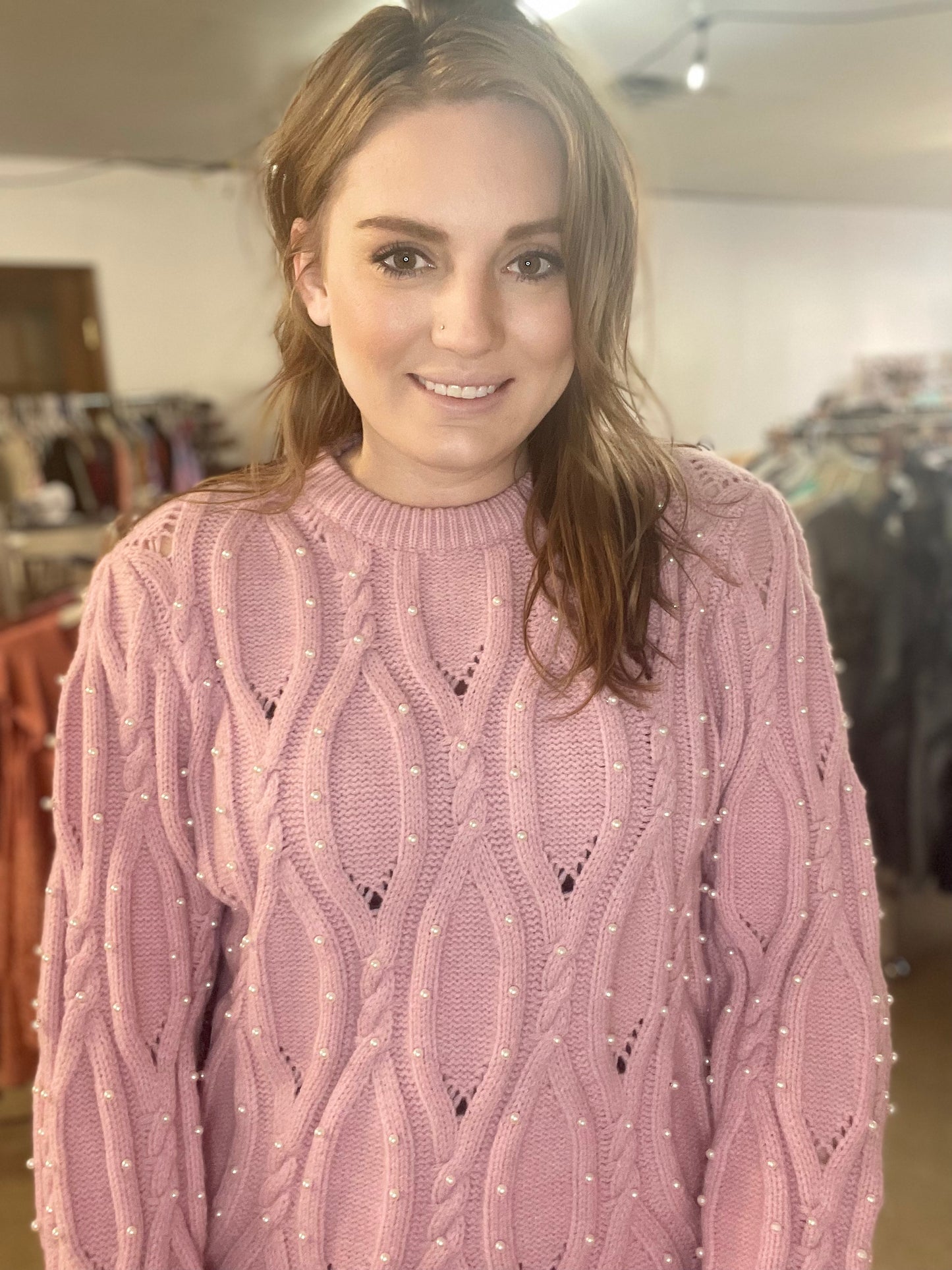 Pink Pear Sweater